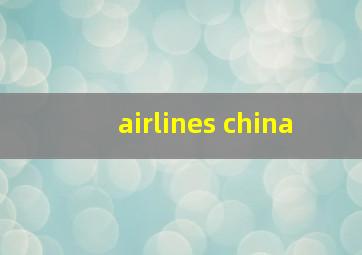 airlines china